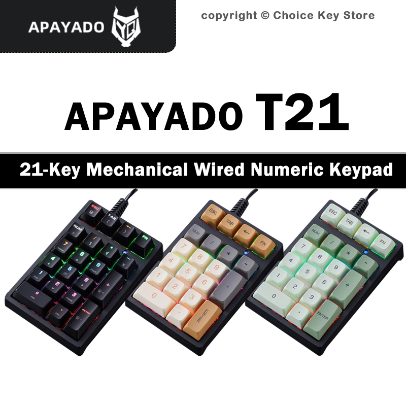 Pbt Keycaps For Numeric Keypad Numpad - APAYADO T21 Mechanisch Numpad 21 toetsen
