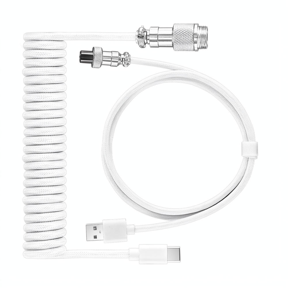 Type C Detachable Cable Coiled Keyboard - Gevlochten Aviator-kabel voor mechanische toetsenborden, afneembare