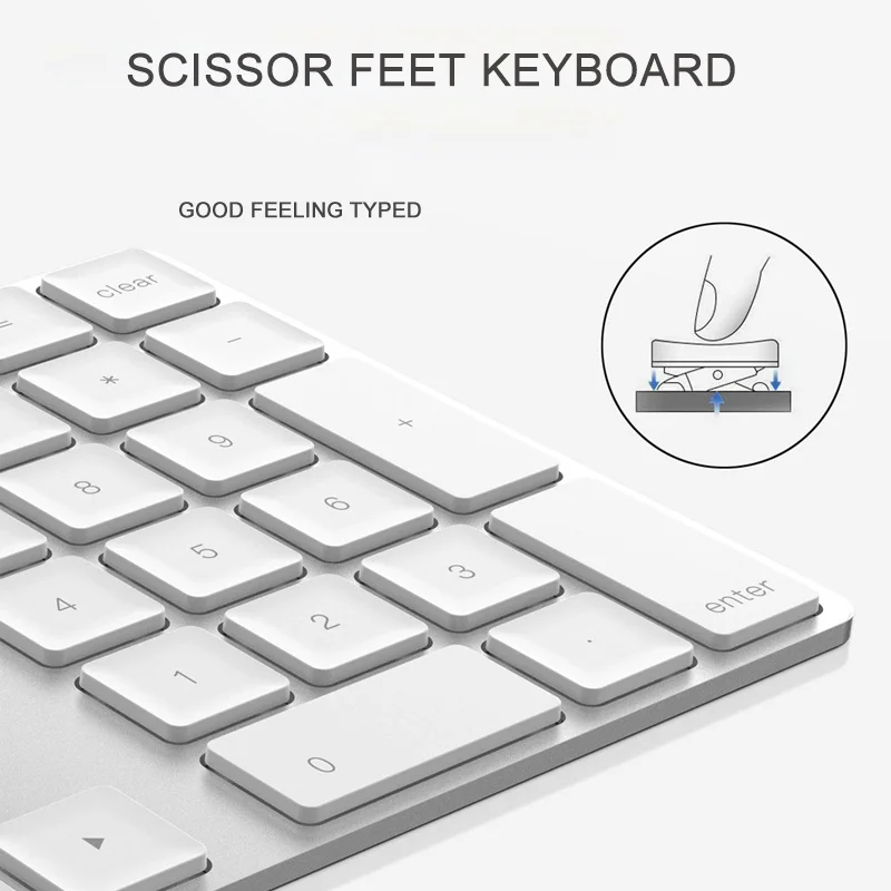 Mini Ultra Thin Bluetooth-numm - Bluetooth Numeric Keypad Aluminum Slim recensie en prijs