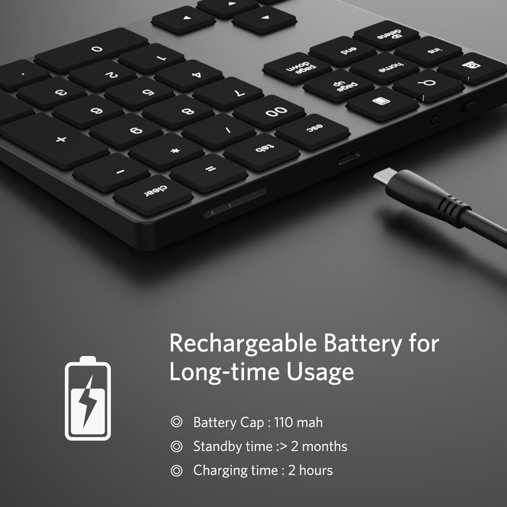 Externe data-entry Bluetooth-n - Bluetooth Numeric Keypad Aluminum Slim recensie en prijs
