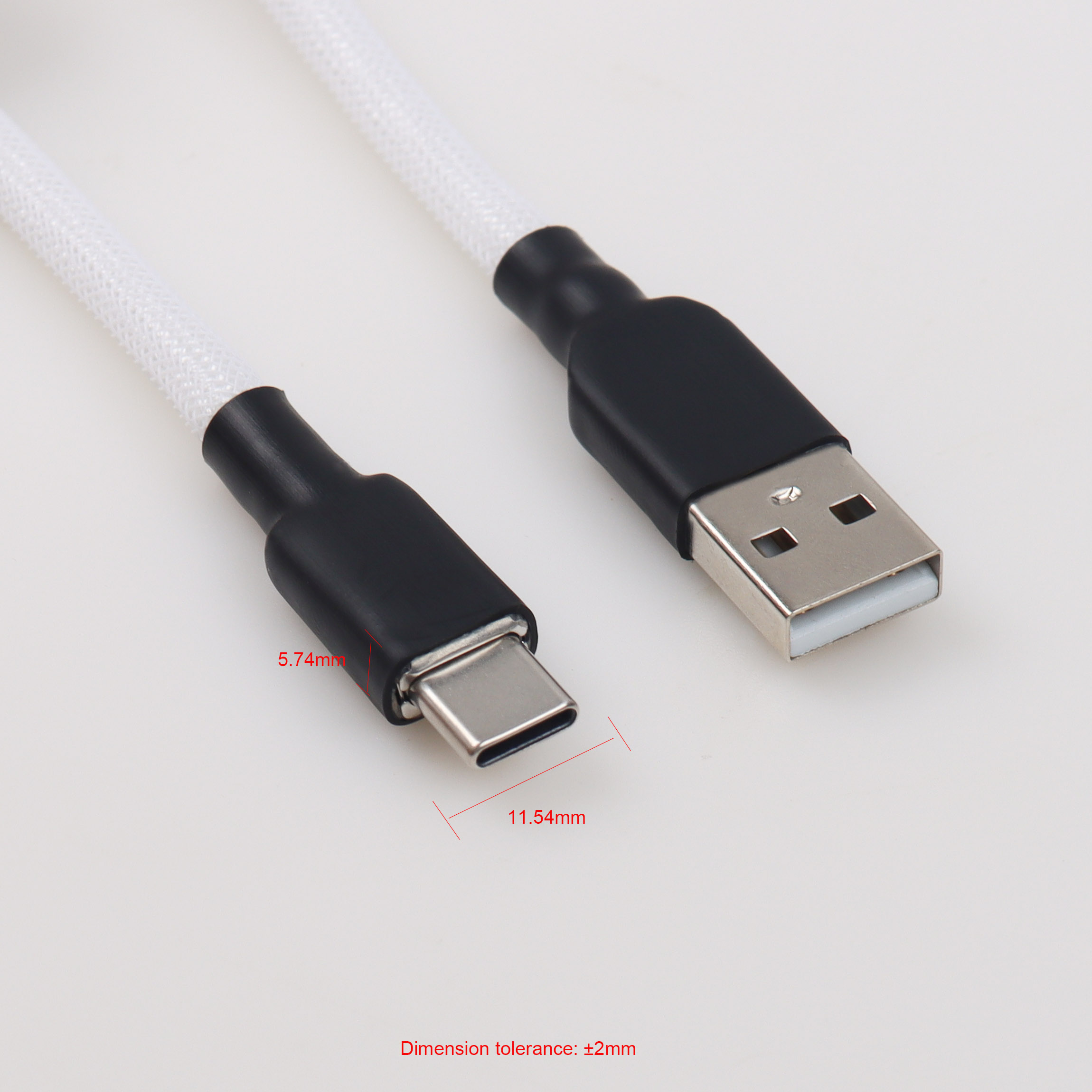 Type-C naar USB-toetsenbordkab - Type C Detachable Cable Coiled Keyboard recensie en prijs