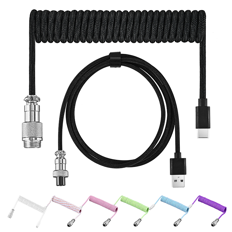 Opgerolde toetsenbordkabel Typ - Type C Detachable Cable Coiled Keyboard recensie en prijs