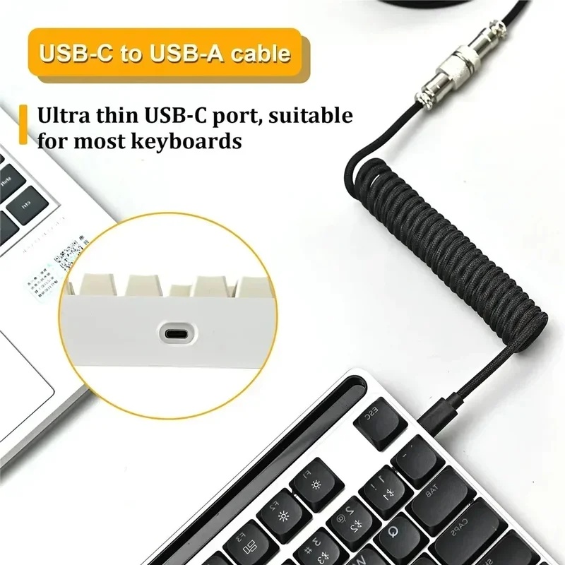 Type C Mechanisch Toetsenbord  - Type C Detachable Cable Coiled Keyboard recensie en prijs