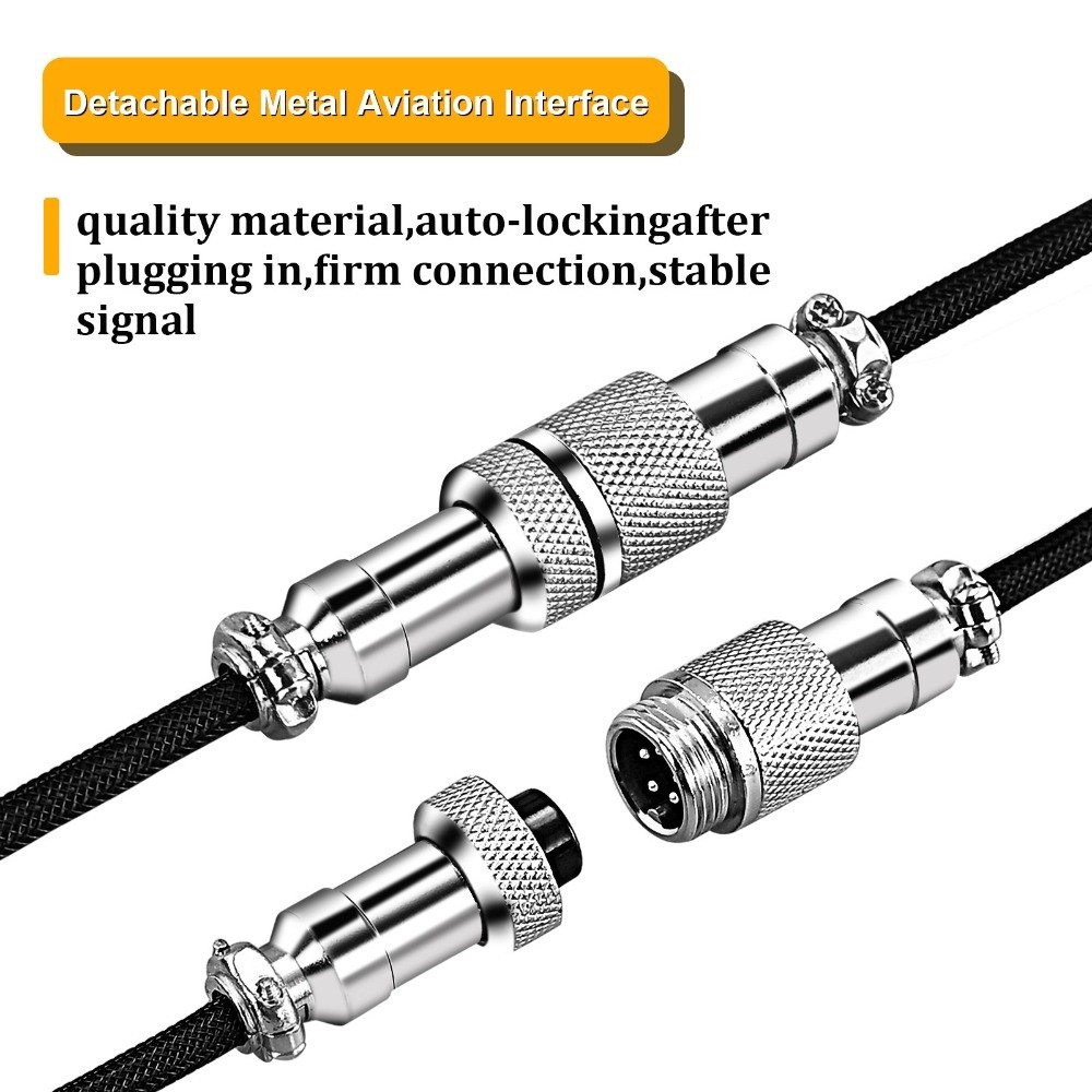 USB-poort een mechanisch toets - Type C Detachable Cable Coiled Keyboard recensie en prijs