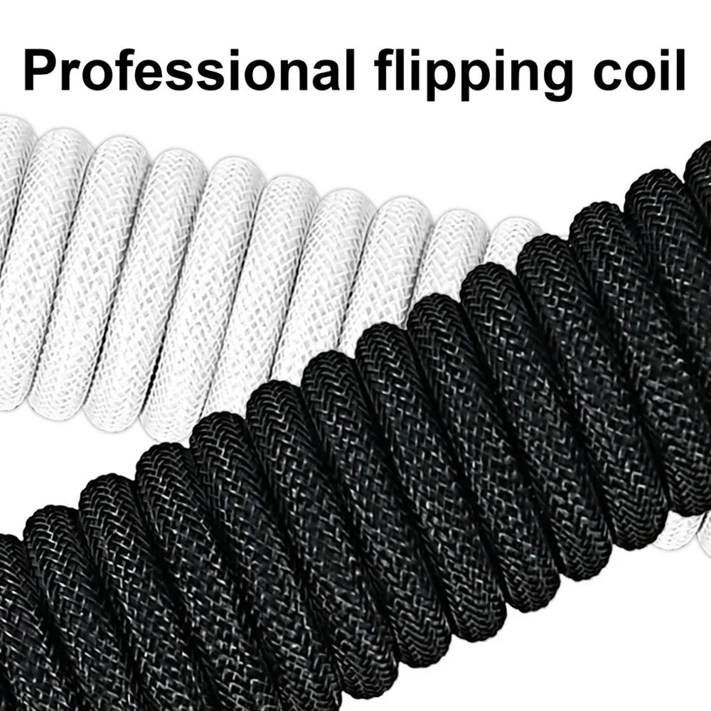 USB-poort een mechanisch toets - Type C Detachable Cable Coiled Keyboard recensie en prijs