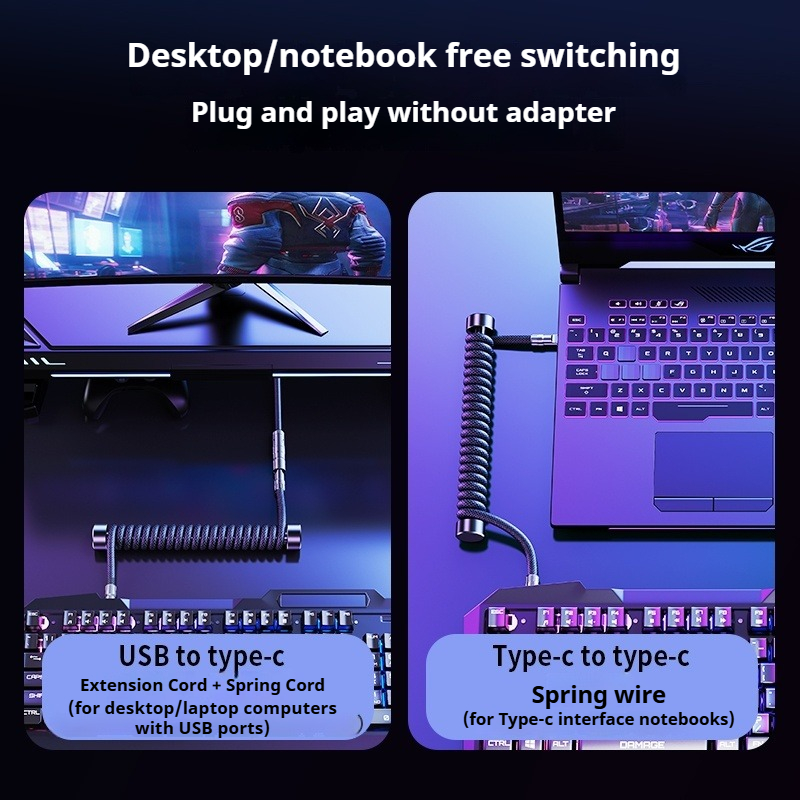 Eary 1,2 m opgerolde toetsenbo - Type C Detachable Cable Coiled Keyboard recensie en prijs