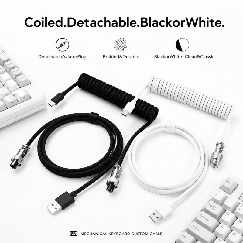59 inch Type-C opgerolde mecha - Type C Detachable Cable Coiled Keyboard recensie en prijs
