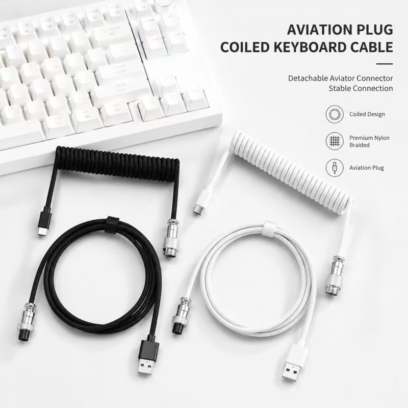 59 inch Type-C opgerolde mecha - Type C Detachable Cable Coiled Keyboard recensie en prijs