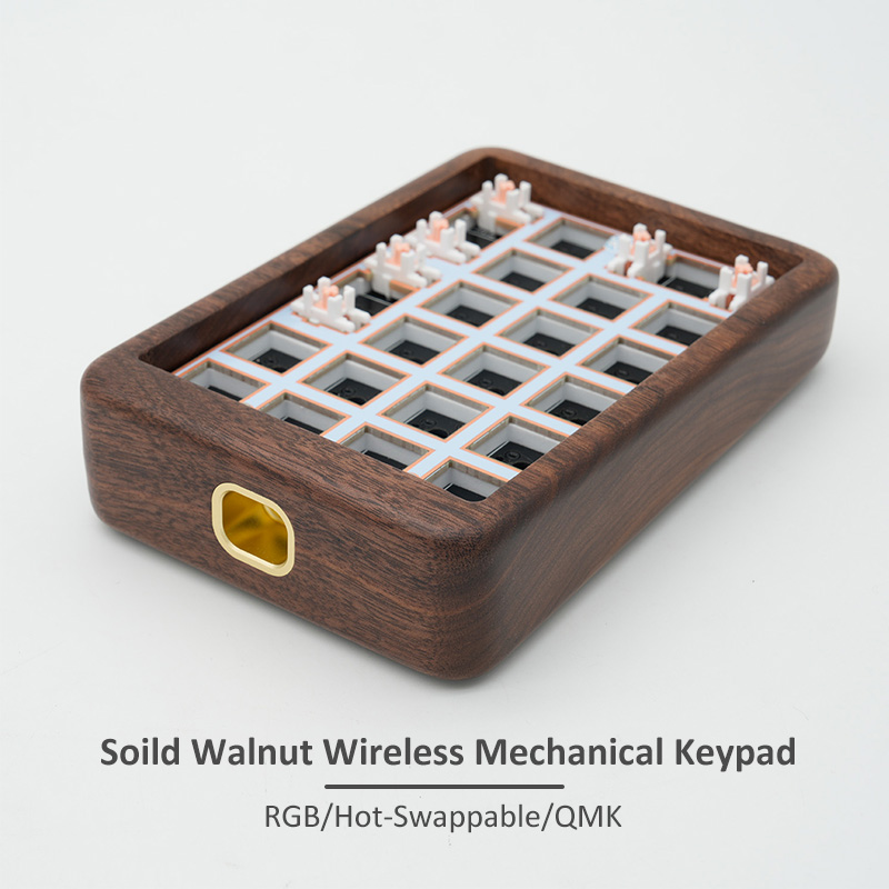 Soild Walnoot Hout Draadloze M - Mechanical Numpad Hot Swap Rgb Wireless recensie en prijs