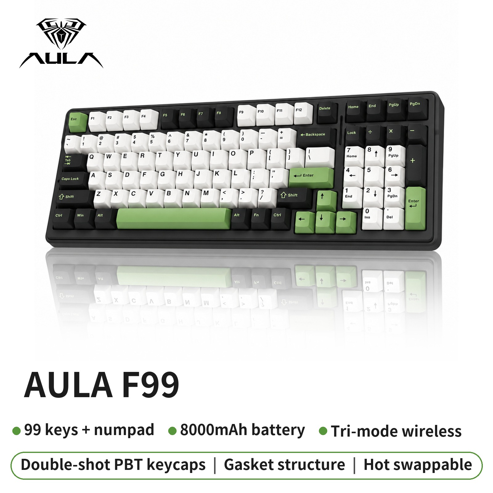 AULA F99 Pro Stille Draadloze  - Mechanical Numpad Hot Swap Rgb Wireless recensie en prijs