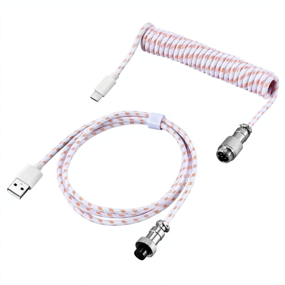 Gevlochten Aviator-kabel voor  - Type C Detachable Cable Coiled Keyboard recensie en prijs
